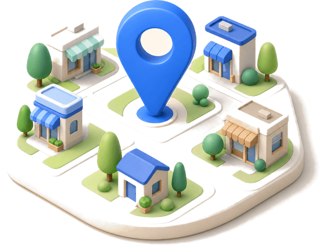 A neighbourhood of local businesses